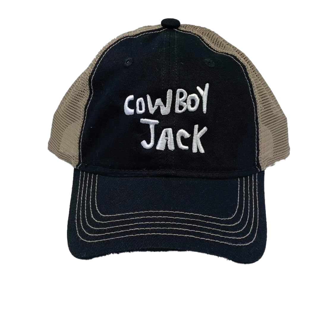 Cowboy Jack Hat Low Profile Black Tan Snapback