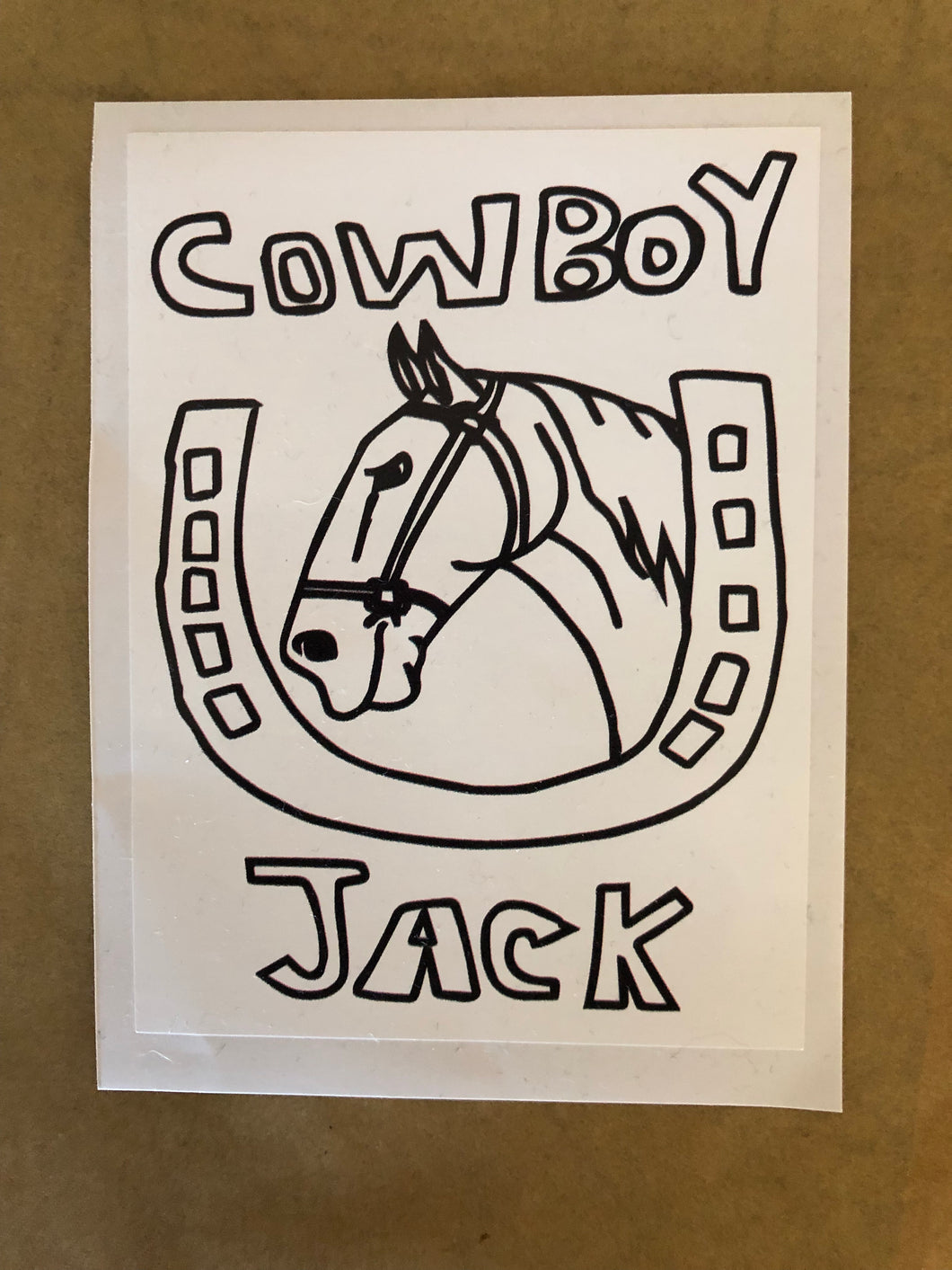 Cowboy Jack Sticker- Decal